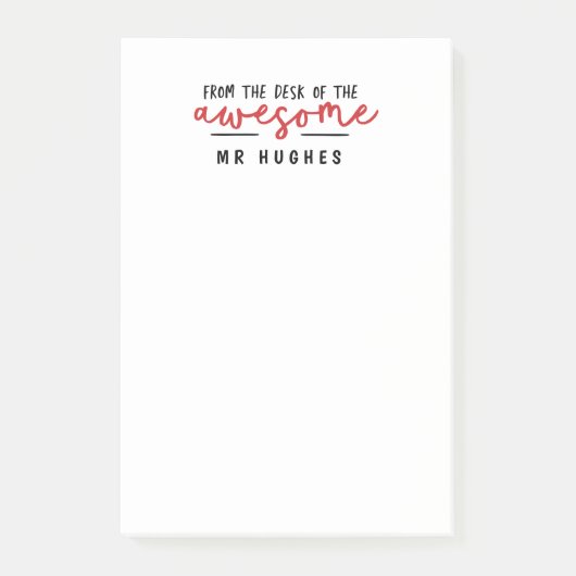 Vom Schreibtisch des hellen Post-it Klebezettel (Vorderseite)