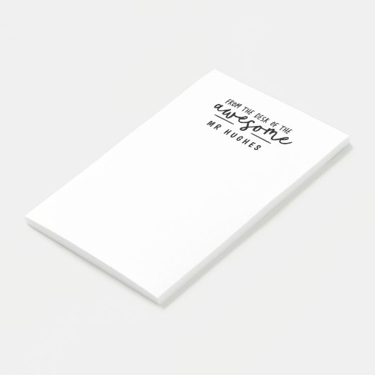 Vom Schreibtisch des hellen Spaßlehrergeschenks Post-it Klebezettel (angewinkelt)