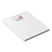 Vom Schreibtisch des Koordinatorlehrers des Chaos Notizblock (angewinkelt)