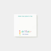 Vom Schreibtisch des Kunstlehrer-personalisierten Post-it Klebezettel (Vorderseite)