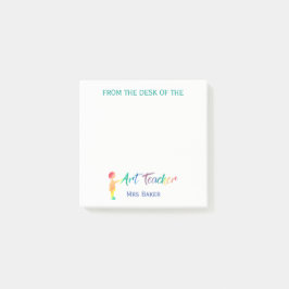 Vom Schreibtisch des Kunstlehrer-personalisierten Post-it Klebezettel