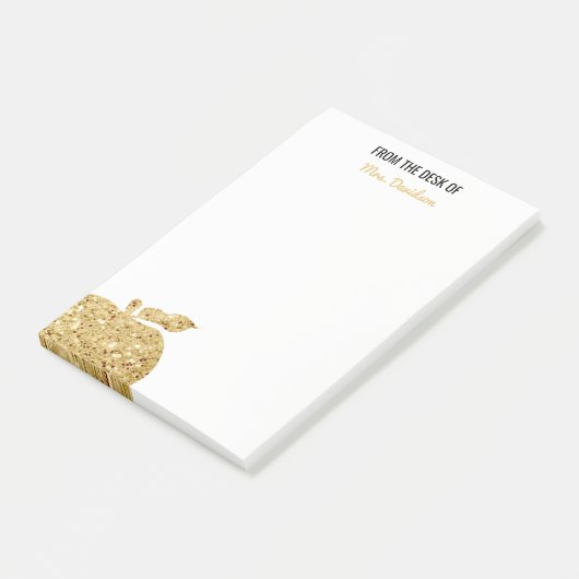 Vom Schreibtisch des Lehrer-personalisierten Post-it Klebezettel (angewinkelt)