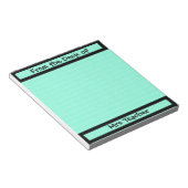 Vom Schreibtisch des Lehrers, anpassbarer Notepad Notizblock (angewinkelt)