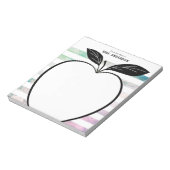 Vom Schreibtisch des Lehrers Apple Wasserfarben St Notizblock (Rotiert)