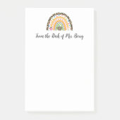 Vom Schreibtisch des Lehrers Moderner Regenbogen Post-it Klebezettel (Vorderseite)