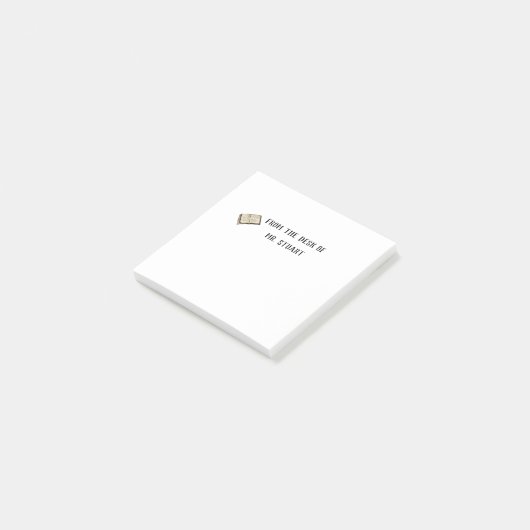 vom Schreibtisch des Lehrers Post-it Klebezettel (angewinkelt)