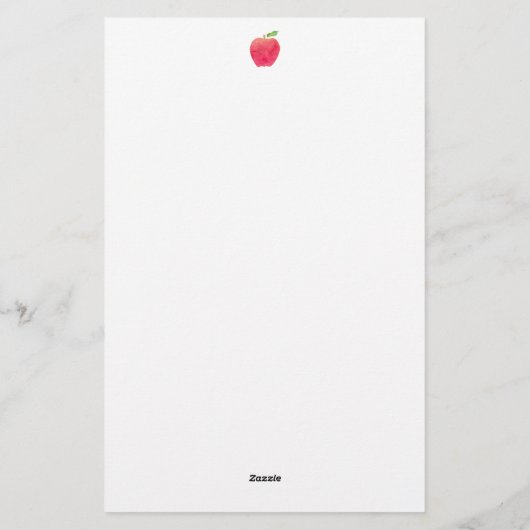 Vom Schreibtisch des Lehrers Red Apple Personalisi Briefpapier (Rückseite)