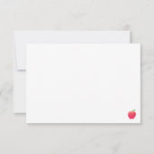 Vom Schreibtisch des Lehrers Red Apple Personalisi Mitteilungskarte (Rückseite)