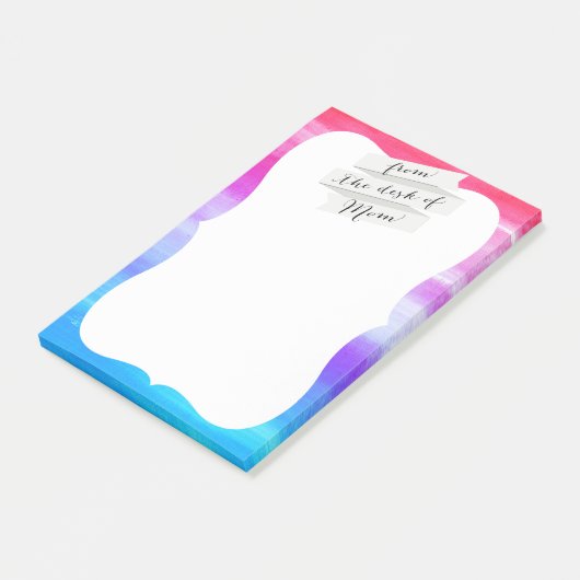 vom Schreibtisch des Mama 4x6-Notizblocks Post-it Klebezettel (angewinkelt)