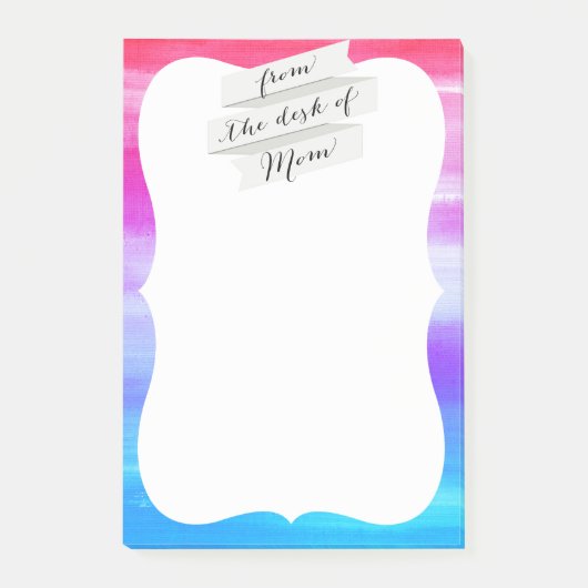 vom Schreibtisch des Mama 4x6-Notizblocks Post-it Klebezettel (Vorderseite)