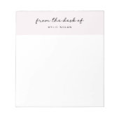 Vom Schreibtisch des Monogram Script Pearl Color B Notizblock (Vorderseite)