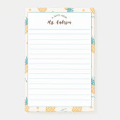 Vom Schreibtisch des Niedlichen Ananas Post-it Klebezettel (Vorderseite)