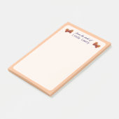 Vom Schreibtisch des Orange Butterfly Post-it Klebezettel (angewinkelt)