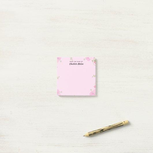 vom Schreibtisch des Personalisierten Namens Post-it Klebezettel (Auf Schreibtisch)