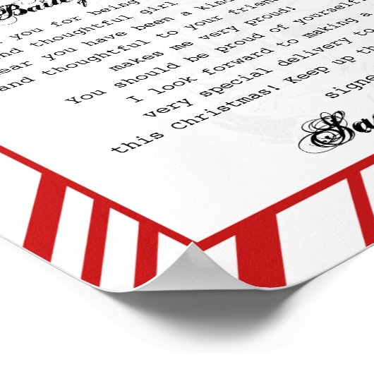 Vom Schreibtisch des Santa Claus Telegram Santa Le Poster (Ecke)