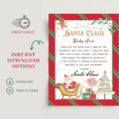 Vom Schreibtisch des Santa Claus Telegram Santa Le Poster