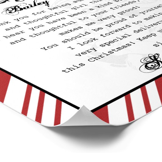 Vom Schreibtisch des Santa Claus Telegram Santa Le Poster (Ecke)