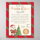 Vom Schreibtisch des Santa Claus Tree Santa Letter Poster (Vorne)
