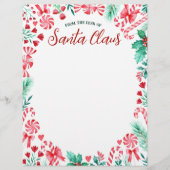 Vom Schreibtisch des Santa Claus Wasserfarbe Briefbogen (Vorderseite)