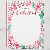 Vom Schreibtisch des Santa Claus Wasserfarbe Briefbogen (Vorne/Hinten)