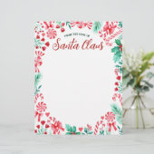Vom Schreibtisch des Santa Claus Wasserfarbe Briefbogen (Stehend Vorderseite)