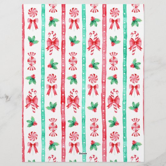 Vom Schreibtisch des Santa Claus Wasserfarbe Briefbogen (Rückseite)