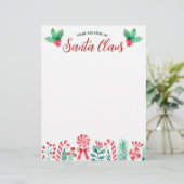 Vom Schreibtisch des Santa Claus Wasserfarbe Briefbogen (Stehend Vorderseite)