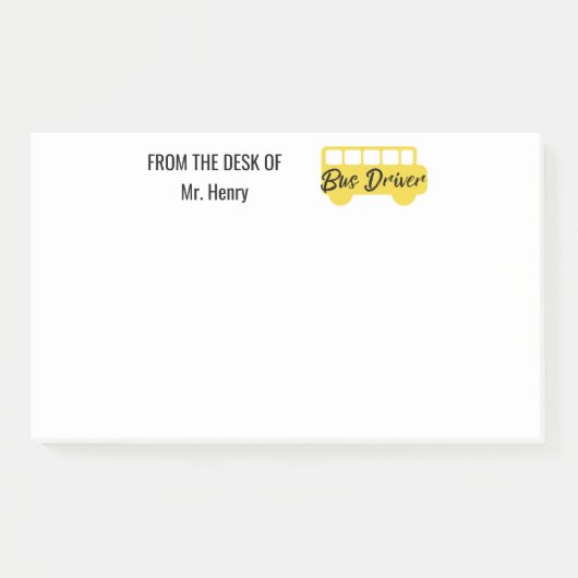 Vom Schreibtisch des Schulbustreibers Post-it Klebezettel (Vorderseite)