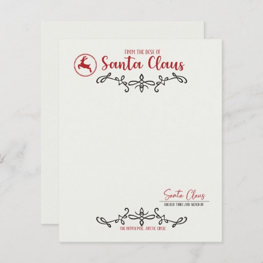 Vom Schreibtisch des Weihnachtsmannes (Vorne/Hinten)