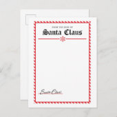 Vom Schreibtisch des Weihnachtsmannes Postkarte (Vorne/Hinten)