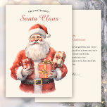 Vom Schreibtisch des Weihnachtsschreibens des Weih Feiertagskarte<br><div class="desc">Holen Sie sich die Magie der Weihnachtszeit mit unserem Personalisierten Brief vom Weihnachtsmann für Kinder! Bezauberndes Aquarelldesign direkt vom Schreibtisch des Weihnachtsmannes, in festlichem Rot! Machen Sie Ihren Kinderurlaub unvergesslich mit diesem niedlichen, maßgeschneiderten Brief - perfekt für die Kleinen! Kaufen Sie auf Zazzle und fügen Sie Ihren Feiern eine zusätzliche...</div>