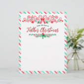 Vom Schreibtisch des Weihnachtswassers von Santa F Briefbogen (Stehend Vorderseite)