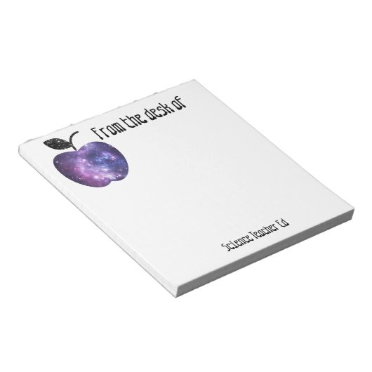 Vom Schreibtisch des Wissenschaftslehrers Notizblock (angewinkelt)