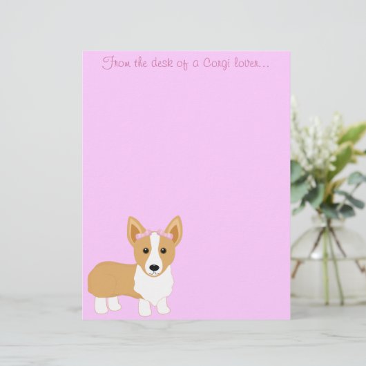 Vom Schreibtisch eines Corgi Liebhabers... Briefpa (Stehend Vorderseite)