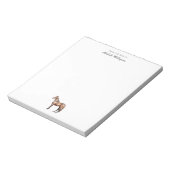 vom Schreibtisch | Eleganter Pferderenname Notizblock (Rotiert)