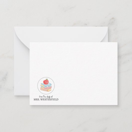 Vom Schreibtisch - Flachbildschirm - Lehrer Mitteilungskarte (Vorderseite)