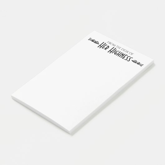 Vom Schreibtisch ihrer Hoheit Post-it Klebezettel (angewinkelt)