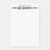 Vom Schreibtisch ihrer Hoheit Post-it Klebezettel (Vorderseite)