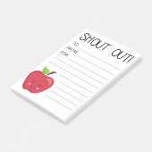 Vom Schreibtisch Ihres Lehrers Happy Mail Apple Post-it Klebezettel (angewinkelt)