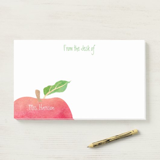 Vom Schreibtisch kundengebundenen roten Post-it Klebezettel (Auf Schreibtisch)