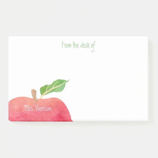 Vom Schreibtisch kundengebundenen roten Post-it Klebezettel (Vorderseite)