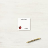 Vom Schreibtisch Lehrer-roten Post-it Klebezettel (Auf Schreibtisch)