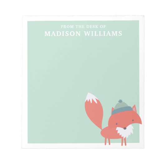 Vom Schreibtisch mit dem Namen Winter Fox Notizblock (Vorderseite)