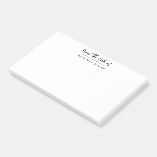 Vom Schreibtisch mit einfachem Personalisierten Sk Post-it Klebezettel (angewinkelt)