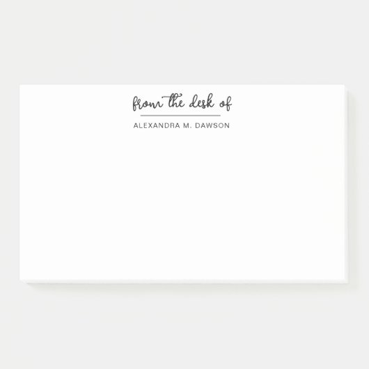 Vom Schreibtisch mit einfachem Personalisierten Sk Post-it Klebezettel (Vorderseite)