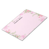 Vom Schreibtisch mit Personalisiertem Namen Notizblock (angewinkelt)