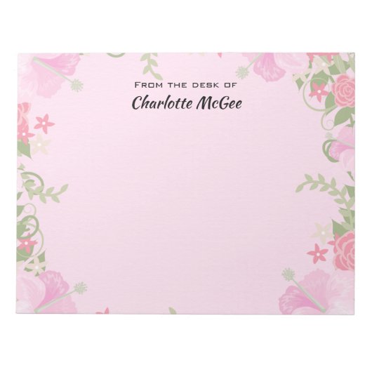 Vom Schreibtisch mit Personalisiertem Namen Notizblock (Vorderseite)