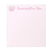 Vom Schreibtisch Personalisierte Fuchsia Blume Not Notizblock (Vorderseite)