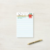 Vom Schreibtisch personalisierten des Namens des Post-it Klebezettel (Auf Schreibtisch)