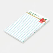 Vom Schreibtisch personalisierten Namens Post-it Klebezettel (angewinkelt)